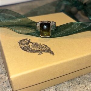 Jes Maharry sweet forest ring.   Beautiful green tourmaline stone.